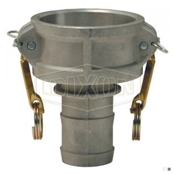 Global Jump Size Cam and Groove Coupler, 4 x 3 in Nominal, Female Coupler x Hose Shank End Style, Al